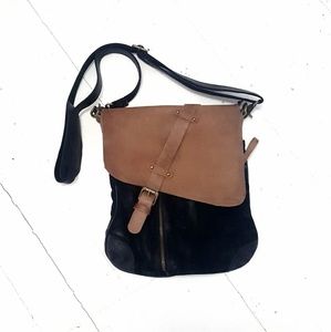 Free People Leather Suede Purse Crossbody Bag